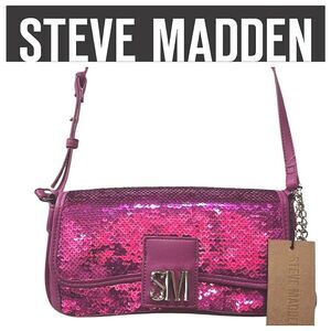 Steve Madden BGenvieve Sequin Bag- Fuschia